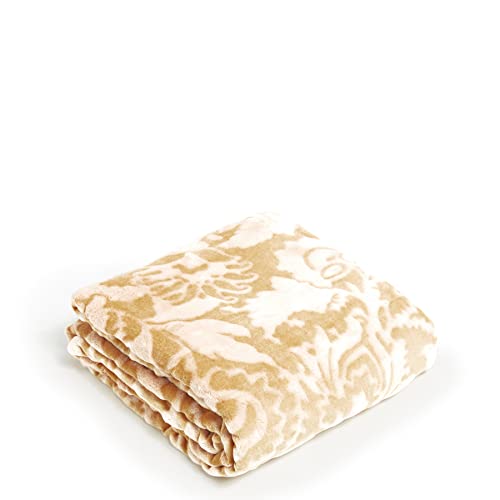 Vera Bradley Women's Plush Throw Blanket - Fleece, Java Gold, One Size