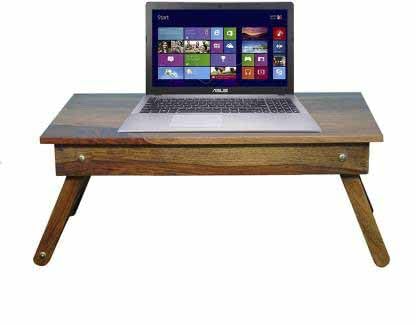 Image of Sheesham Wood Wood Portable Laptop Table (Finish Color - Provincial Teak Finish, DIY(Do-It-Yourself))