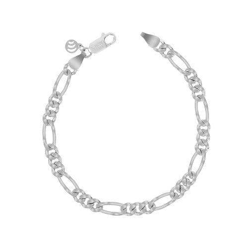 ARTAM 925 Pure Sterling Silver Bracelet for Men | Boys Bracelets Stylish Original Silver | Figaro Chain Chandi ka Bracelet | Gift Items for Boys (92.5% Silver)