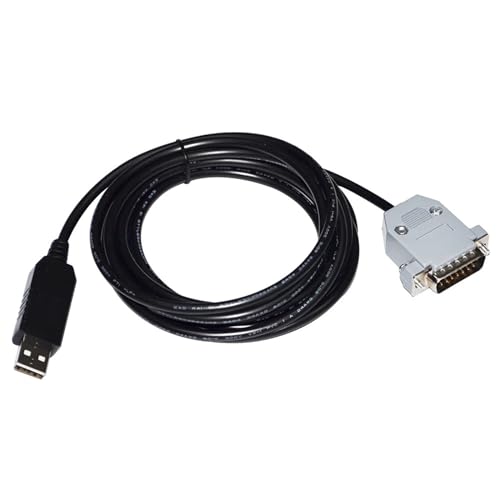 GKJHTED FT232RL CHIP USB to RS485 D-SUB 15 PIN DB15 MALE ADAPTER PLC PROGRAMMING COMMUNICATION CABLE(5m)