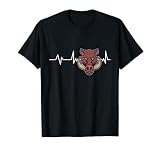 Head Wild Boar Heartbeat Hunter Gift Wild Boar T-Shirt