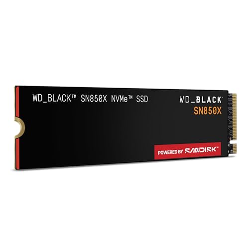 WD_BLACK SN850X NVMe SSD 4 TB interne SSD (Gaming Speicher, PCIe Gen4-Technologie, Lesen 7.300 MB/s, Schreiben 6.600 MB/s) Schwarz