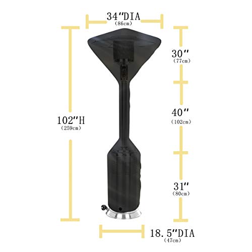 image for CrazyAnt Patio Standup Heater Cover, φ34