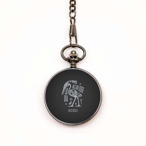 Mayan Ostrich Pocket Watch | Animal Charm Pocket Watch. Never Fade. Adjustable. Family Pocket Watch. Christmas for him&her. Unique for Birthday, Valentine, Congratulations.