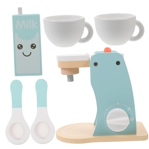 Kisangel 1 Juego Juguetes de Horno de Madera Jugar Juguete Aparato de Cocina máquina de café Espresso de Juguete cafetera de Juguete para cafetera de Cocina de Juguete