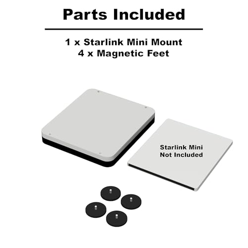 Image of Starlink Mount Ultra-Durable Kit for Campers, RVs, UTVs, Trucks, & Cars | USA Made | Interior and Exterior Vehicle Installation | Hardtop Complete Coverage (No Charger, Mount + Magnets)