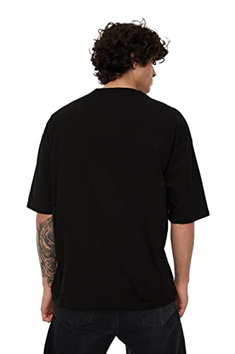 Image of Solid Baggy & Dropshoulder Oversized T-Shirt for Men