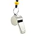 Tiplusta 2 Pcs Stainless Steel Sports Whistles with Lanyard, Loud Crisp Sound Whistles Great for Coaches, Referees, Police, Teacher, Officials