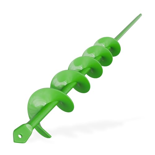 ZENIX 40mm × 450mm Gartenbohrer Erdbohrer für Bohrmaschine,Grabungswerkzeug zum Pflanzen,Garten Spiralbohrer Schnurlos Handbohrer Grabungswerkzeug zum Pflanzen und Bohren.