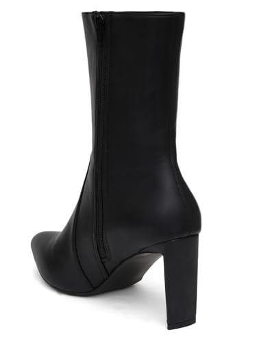 Image of SHERRIF Block Heels Calf Length Boots for Women