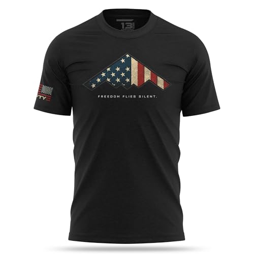 Silent Valor Cotton Blend Shirt - Patriotic Tee Honoring Service & Freedom - USA Flag Graphic - Soft, Durable Fit