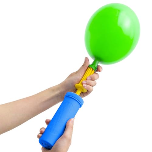 WOVTE ハンドポンプ 風船用空気入れ 2倍速充気可能 押す引くで素早く膨らむ バルーン ポータブルポンプ 風船 浮き輪 ヨガボール バランスボールもOK 軽量携帯 パーティー 誕生日 学校 業務 家庭用ポンプ