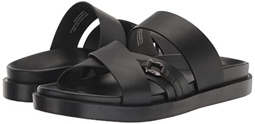 Stacy Adams Men's Modesto Cross Strap Slide Sandal Flat, Black, 10 #TOP6