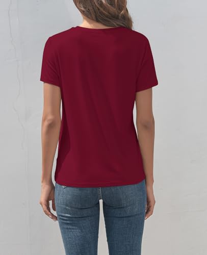 Image of KevaMolly Basic T Shirts for Women UPF 50+ Short Sleeve Casual Summer Tops Trendy Solid Loose Fit Crew Neck Tees Tshirt
