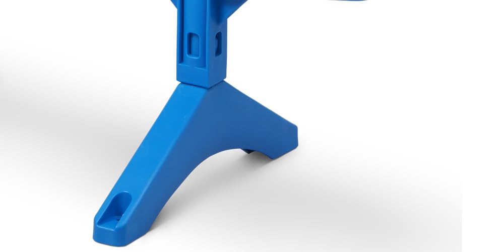 FERRETELIX Valla peatonal plastico azul (Kit de 3 unidades) 2 mts x 1 mt patas giratorias