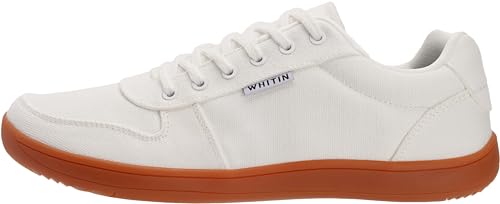 Image of WHITIN Women's Minimalist Barefoot Shoes Wide Toe Box W882 | Natural Toe Freedom, Zero Drop Balance, Flexible Thin Sole, Lightweight Canvas Comfort, Daily Walking