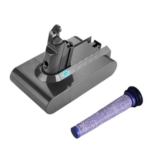 Batería de repuesto de iones de litio de 21,6 V, compatible con Dyson V6 DC58 DC59 DC61 DC62 SV09 SV07 SV06 SV04 SV03. Batería de aspiradora(4000mAh add filter)