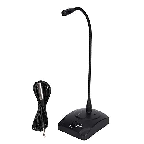 fosa Computer Speaker Wired Microphone, Gooseneck Type Conference Microphone Rotable Hose Bracket Wired Mic for Meetings, Teaching, Speech, Hosting, etc