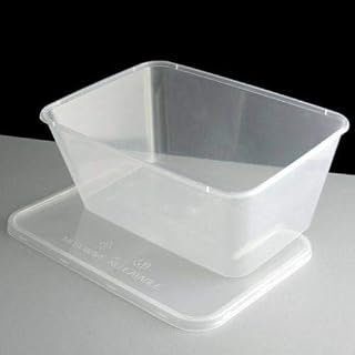200 x 1000ml Plastic Microwave Freezer Safe Food Meal Prep Takeaway Containers and Lids - Catering Plastic BPA Free