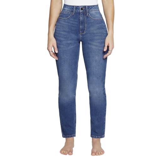 La Mejor Lista de Jeans Mezclilla que puedes comprar esta semana. 43 Seven Jeans, Pantalón de Mezclilla para Mujer, Cintura Super Alta, Corte Mom Slim, Stone Obscuro, Push Up, 100% Algodón Modelo 4236STOB (MX/US, Numérica, 5, Regular, Regular,...