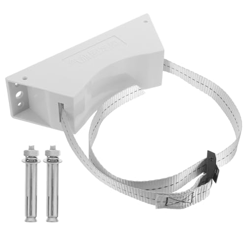Zerodeko Soporte Plástico Gris para Tanque de Gas de 40 Litros Correa Ajustable, Soporte de Pared para Bombonas Cilíndricas en Laboratorios y Aplicaciones Industriales