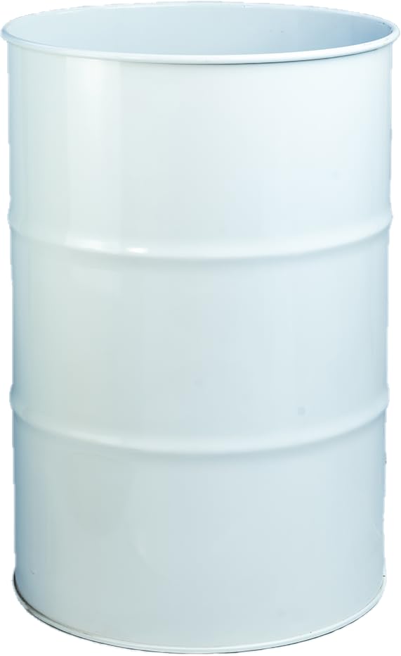 Ölfass Tonne Fass Metallfass Blechfass 200l Weiß Lackiert Ø 59cm