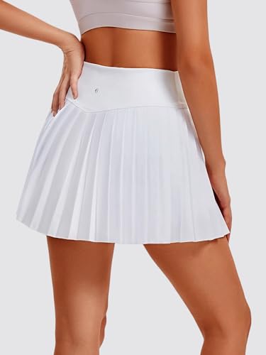 Image of Ibeauti Womens Mini Flowy Skort High Waisted Pleated Tennis Golf Skirts Mesh Ruffler Athletic Skirt with Shorts Pockets