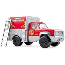 Tonka Steel Classics Fire Rescue Truck - Made with Steel & Sturdy Plastic, Red Toy Construction Truck, Boys and Girls, Kids, Toddlers, Ages 3+