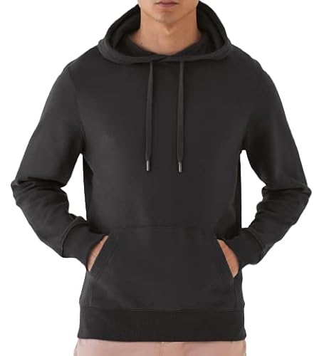 B&C King WU02K Sudadera con capucha para hombre Negro - Sudadera con capucha clásica indispensable. Sudadera con capucha de lujo gracias a una suavidad excepcional. XL, Negro , M/XL Cover