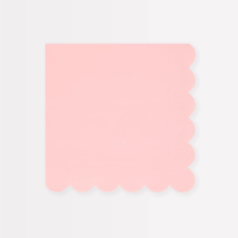 Meri Meri - Cotton Candy Pink Large Napkins - Pamuk Şekeri Pembesi Peçeteler (L) (x16)