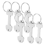 STOBOK 6piezas Llaveros Portátiles De Inoxidable Llaveros Carrito Compra Artículos Compra