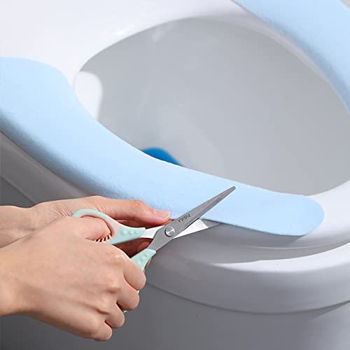 WC Sitzbezüge,Yueser 4 Paar Waschbar Selbstklebend Toilettensitzabdeckung Pads mit 2 WC-Sitz Cover Dicker Toilettenauflage für Familie und Hotel Outdoor Reisen – Bild 5