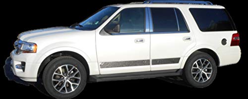 Image of QAA Is Compatible With 2015-2017 Ford Expedition 1 Piece Stainless Front Grille Accent Trim, 1.25 inch Width SG55383