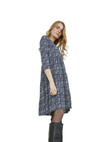 Robe Longueur Genoux imprimée aux finitions soignées et tissu premium