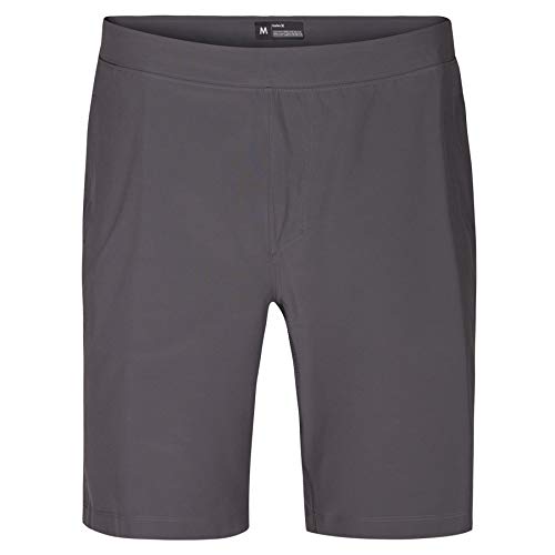 Hurley Men's Elastic Waist 20" inch Alpha Trainer Short, Dark Grey/Black/Black//Black, XXL