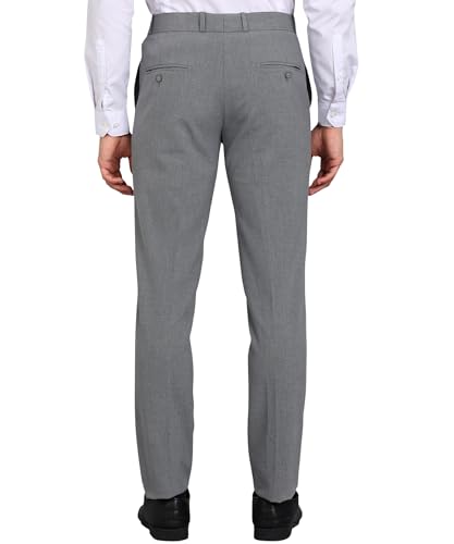Image of GHPC Stylish Slim Fit Polyester Lycra Stretchable Formal Pant for Men | Mens Fashion Plain Solid Wear Dress Trousers Pants for Office or Party