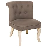 Fauteuil crapaud - LIN et COTON - coloris GRIS TAUPE