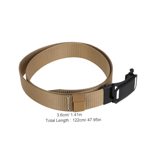 Mikikit Mens Adjustable Breathable Ratchet Belt with Automatic Buckle for Casual Wear and Outdoor Sports for Young Students and Camping Activities2