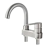 Grifo de lavabo de acero 304 de alta calidad con diseño de tres agujeros que permite un control preciso del agua fría/caliente, ofreciendo durabilidad resistente a la erosión para un baño de larga duración