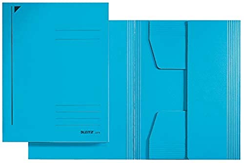 Leitz Jurismappe Hochwertige A4 Dokumentenmappe Flügelmappe bis zu 250 Blatt Perfekt für Unterwegs oder als Umlaufmappe 100% Recycling Karton Blauer Engel Blau 39240035