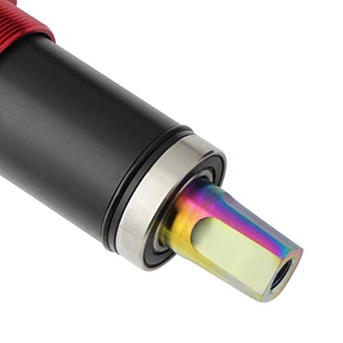 Besportble Road Bike Bottom Bracket Taper Bottom Bracket Ceramics Central Axis Titanium Alloy Square Hole For Bike Mountain Bike Parts 119Mm Red #TOP5