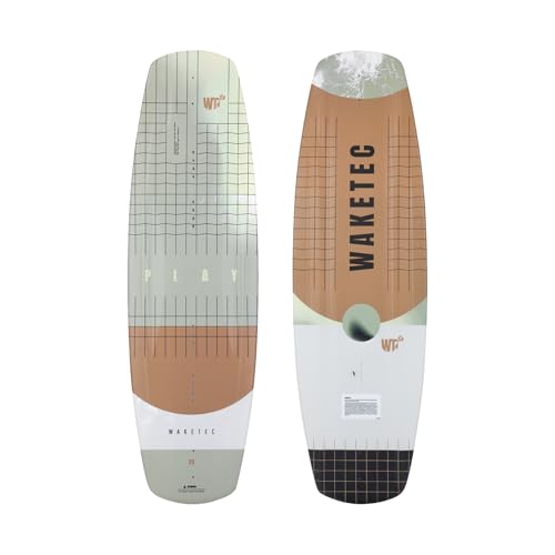 Waketec Wakeboard Play 139 cm, für Anfänger und Hobby Fahrer, leicht zu Fahren, Körpergewicht 60-85 kg, Jugendliche Erwachsene Einsteiger, blau grau