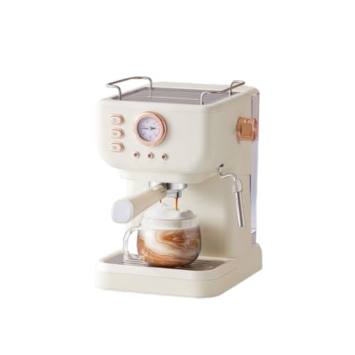 Aoyhomeコーヒーマシン、半自動ミルク泡立て器、20バールの圧力、大容量、取り外し可能な水タンク、ワンタッチ操作、ステンレススチール、お手入れ簡単、新年の贈り物、新築祝い、家族の誕生日プレゼントに最適です。 (A)