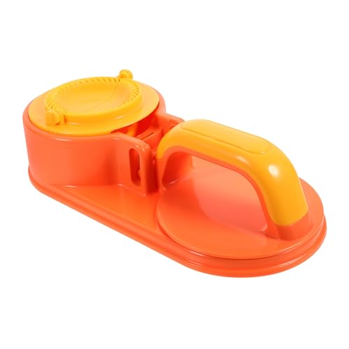 Milisten Molde Prensador de Masa Manual para Hacer Empanadillas y Albóndigas, Herramienta Multifuncional de Plástico Naranja, Utensilio Casero para Cocina, Prensa Masa y Moldes