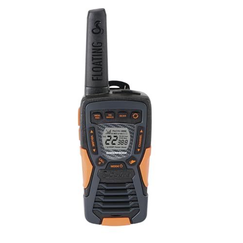 Cobra ACXT1037R FLT Floating Walkie Talkie - Waterproof, Rechargeable, Long Range up to 37-Mile Two Way Radio with NOAA Weather Alert & VOX, (1 Pack)