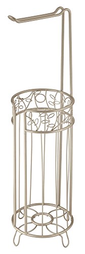 Preisvergleich Produktbild iDesign Twigz Toilettenpapierhalter / verzierter WC Rollenhalter für Ersatzrollen / freistehender Klorollenhalter für 3 Reserverollen / Metall champagner
