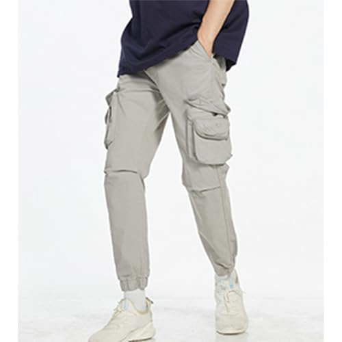 WENKOMG1 Men's Cargo Pants, Casual Workout Stretch Outdoor Hiking Drawstring Sweatpants Joggers with Pockets, S-2XL4