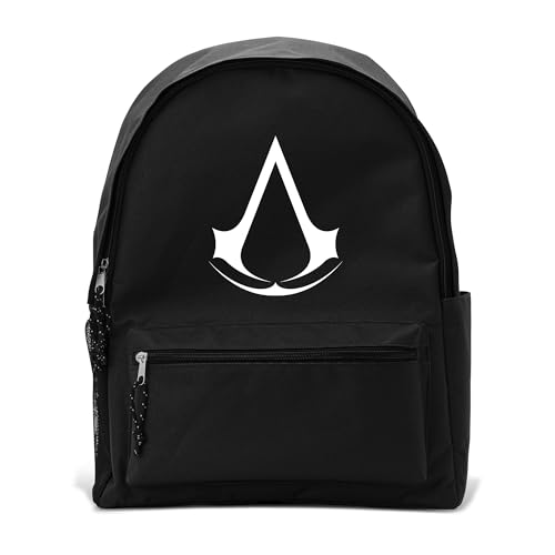 ABYSTYLE – Sac à dos ASSASSIN’S CREED Crest – Produit Officiel – Sac Résistant – Compartiment Principal & Poches – Usage Quotidien