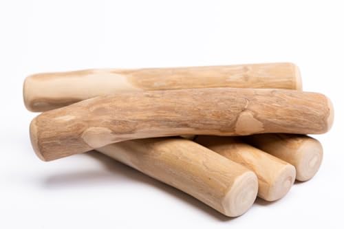 Dilecti Kaffeeholz für Hunde Langlebiger Kauknochen und Robuster Kauartikel aus Holz der den Kautrieb Befriedigt Größe S 5er-Pack