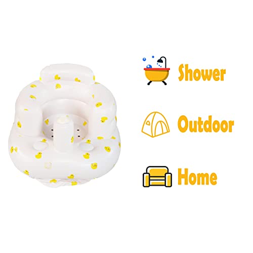 Image of Baby Inflatable Seat for Infant Support Seat Summer Toddler Babies 3 Months Chair for Sitting Up, Baby Shower Chair Floor Seater Gifts with Chair Seat Cute Sofa Learn Stool Training Seat.